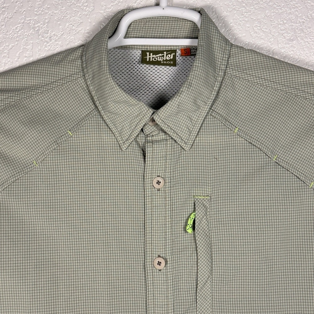 Howler Bros Men's Vented Plaid Check Fishing Shirt‎ Long Sleeve Small